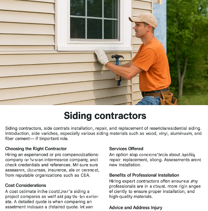 siding contractors